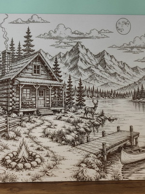 Laser Engraved Picture New, Gift or Home Decoration