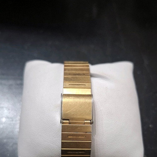 Seiko Quartz 6532-5260 vintage unisex watch black dial gold bracelet used