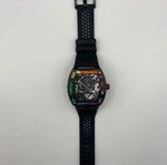 Philipp Plein Skeleton Automatic ρολόι σαν καινούργιο με πολύχρωμους κρυστάλλους