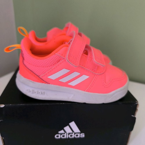 Adidas Tensaur I kids sports shoes size 20 like new, coral