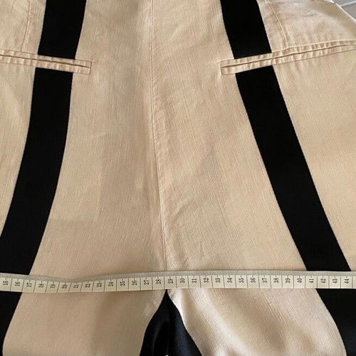 Acne Studios pants size 38 FR/42 IT like new, linen and viscose cream with black stripes
