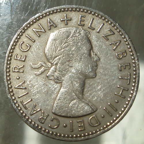 1 Shilling coin used, lot of 3, United Kingdom 1954-59