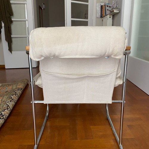 Canvas armchairs, set of 2
