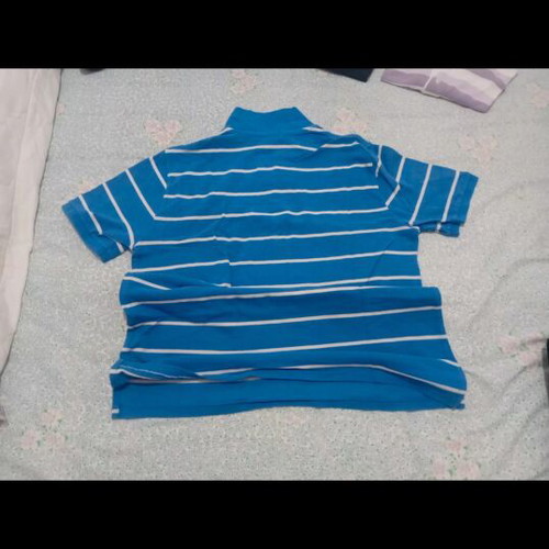 Polo Ralph Lauren polo shirt, size large, blue and white