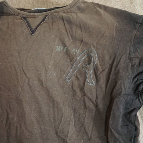 Men's long-sleeve shirt used, brown, size M