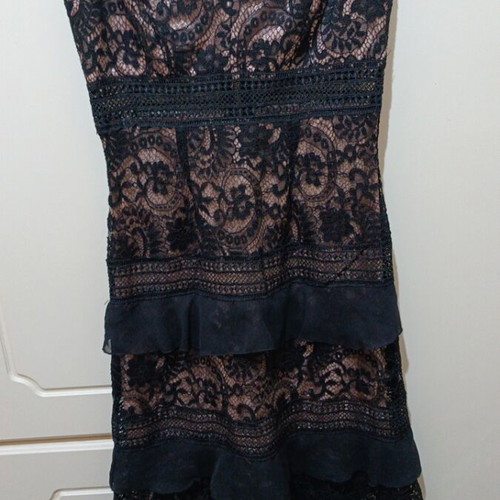 Dress S new, black and beige
