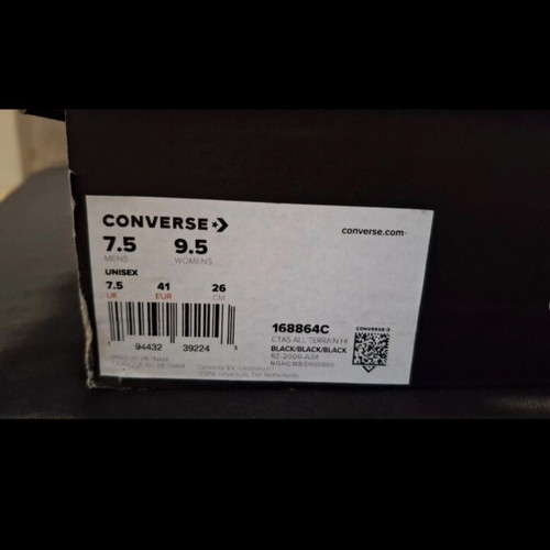Converse All Star men's leather sneakers like new, size 41, black