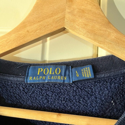 Polo Ralph Lauren crewneck hoodie size large, like new, blue