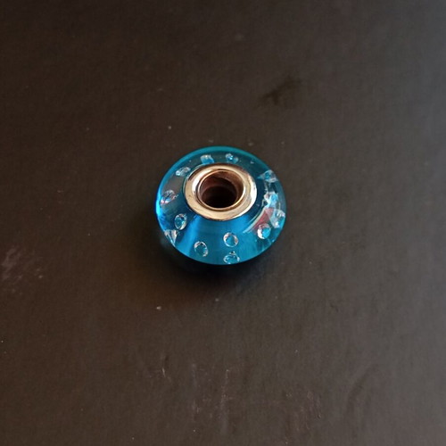 Blue Murano Pandora charm like new, silver