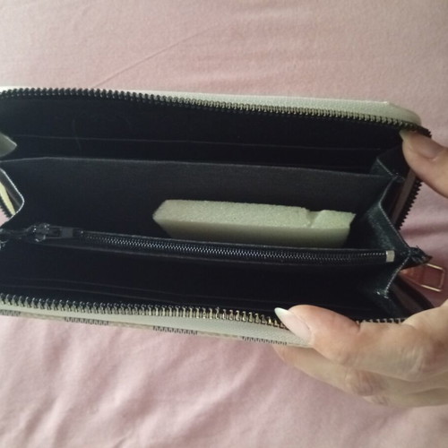 White-beige wallet new, unused