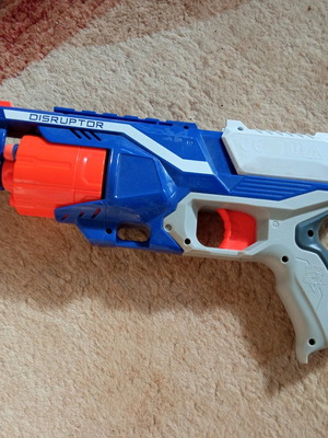 Children's air rifle like new with foam bullets