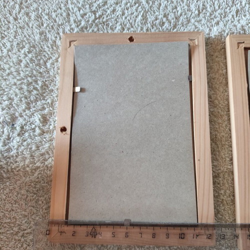 IKEA RAM wooden photo frames set of 2, natural pine wood, 10x15 cm