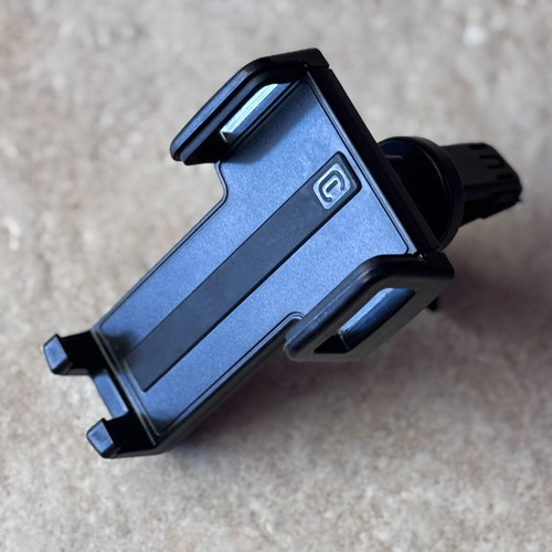 Car air vent phone holder used, universal black plastic