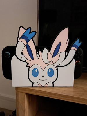 Nintendo Switch 2 3D printed faceplate cover with Sylveon design