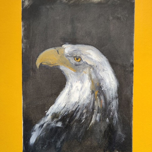 Handmade eagle painting like new