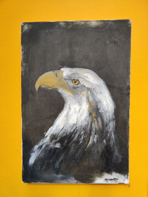 Handmade eagle painting like new