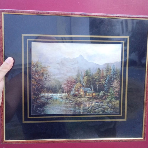 Nicky Boehme holographic frame, 41x36 cm, color changing
