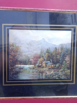Nicky Boehme holographic frame, 41x36 cm, color changing