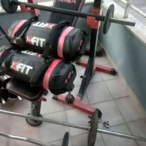 Σετ οργάνων γυμναστικής Amila με πάγκο, μπάρες, βάρη και αλτήρες