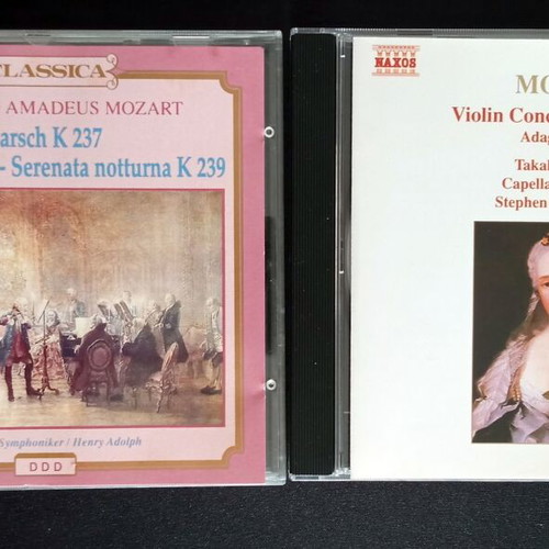 W.A. Mozart 7 CDs used, classical music set