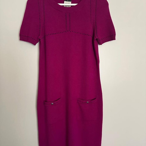 Chanel dress authentic like new, fuchsia, size M