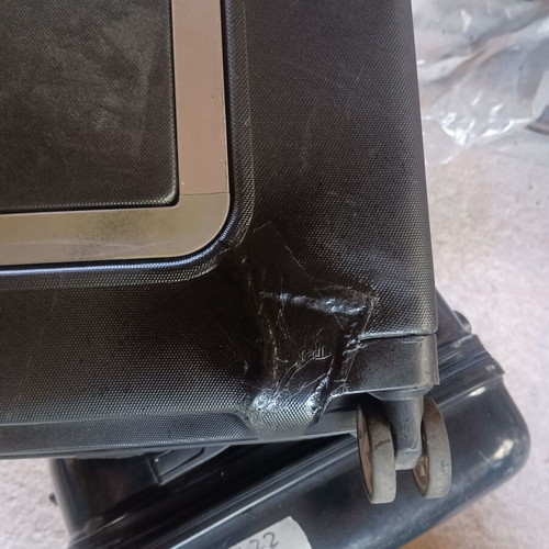 Small travel suitcase used, black, without locks