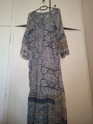 A-Style chiffon dress, blue turquoise, size L