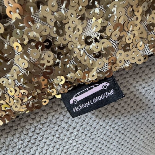 Fashion Limousine gold sequin wide-leg pants XS