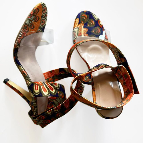 Shein colorful sandals with 10 cm heel new, size 37