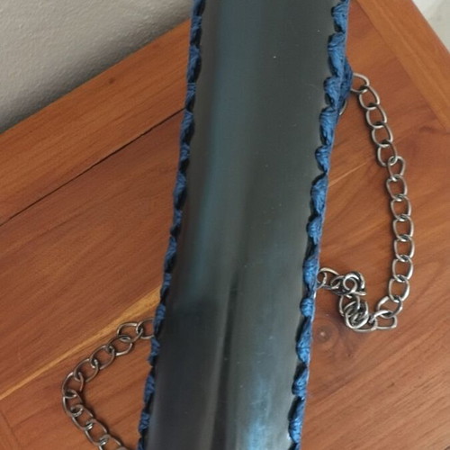 Knitted shoulder bag like new, blue