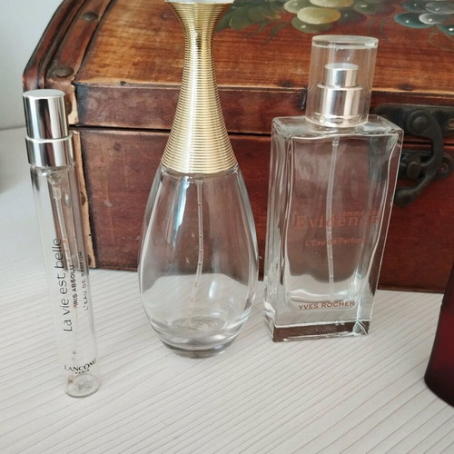 Empty perfume bottles used, pack of 5 pieces