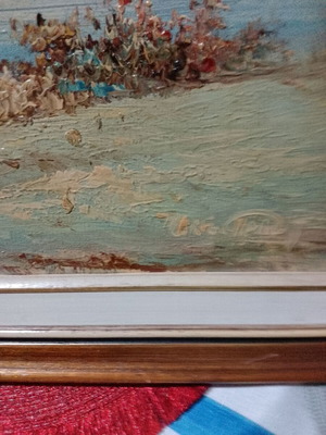 Ελαιογραφία με κορνίζα υπογεγραμμένη από τον καλλιτέχνη μεταχειρισμένη