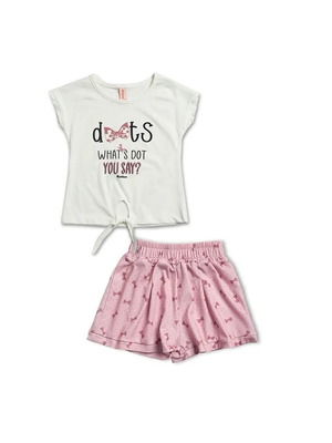 Reflex bow shorts and t-shirt set for 4 and 5 years old, new