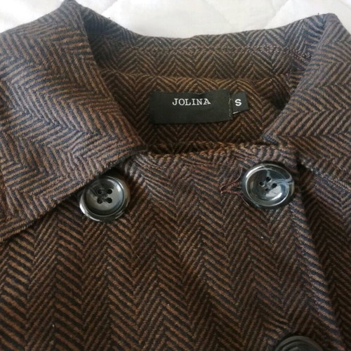 Women's short jacket size S like new, black and brown