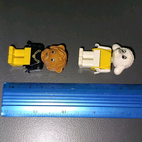Lego Fabuland vintage 80s figures Lion and Sheep used