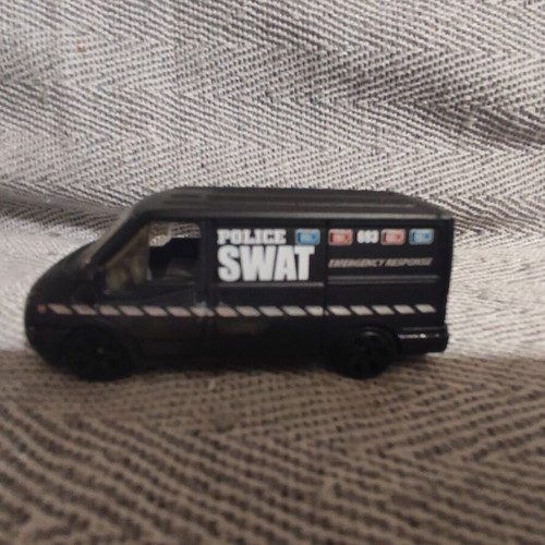 Matchbox Ford Transit Police Swat Van toy used