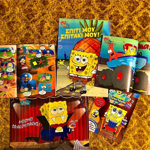 SpongeBob Magazines 3 issues with poster, excellent condition
