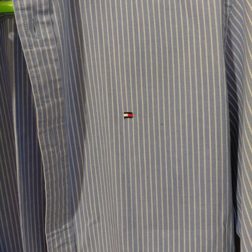 Tommy Hilfiger men's striped shirt like new, size S, blue