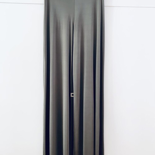 Stelios Koudounaris jersey wide-leg pants, olive color, size S