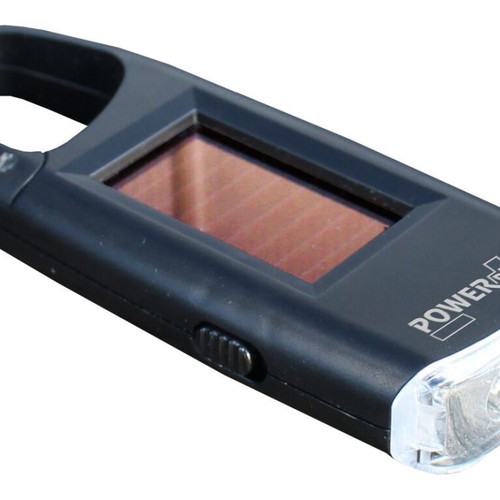 PowerPlus VIPER Solar Flashlight with 2 LEDs and Carabiner Clip new