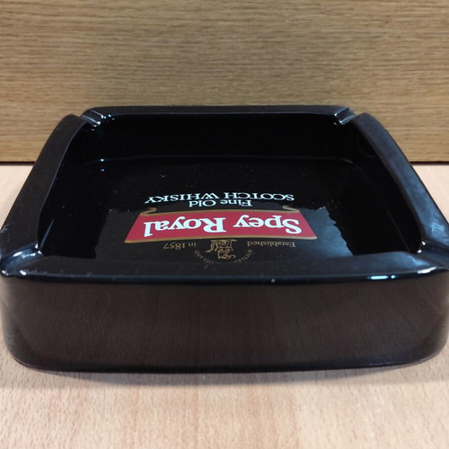 Spey Royal scotch whisky ceramic ashtray used, vintage promotional
