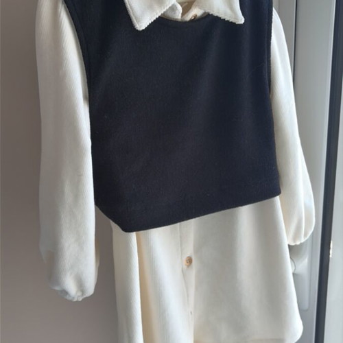Orchestra dress with detachable vest like new, black and white