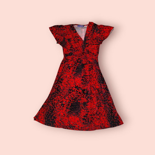Summer dress koketeziko used, medium size, jersey fabric, black and red