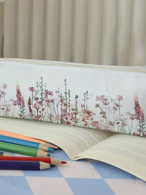 Floral pencil case new with romantic flower design