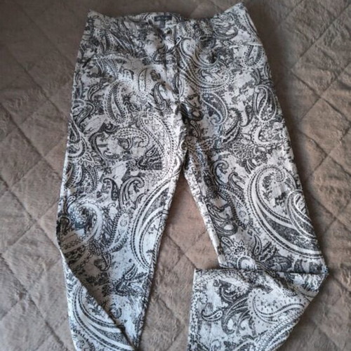 Ulla Popken pants with paisley pattern new with tags, black and white