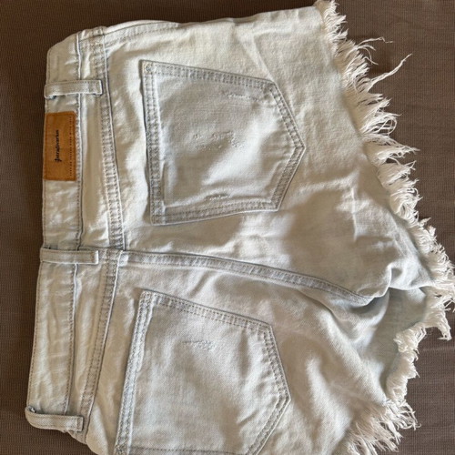Women's denim shorts used Star Body H white XS