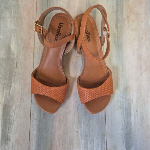 Usaflex orange sandals size 40 like new, 7.5 cm heel