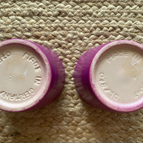 Ceramic storage vases used, pack of 2, purple