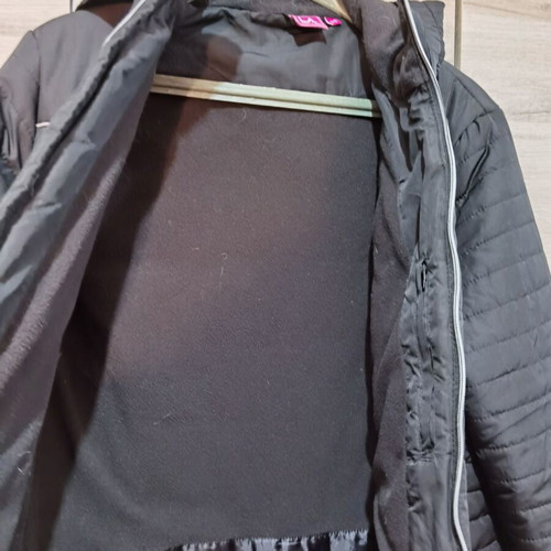 La gear unisex winter jacket used, black with reflective strips