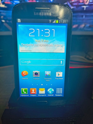 Samsung Galaxy GT-I8260 smartphone used, dual-core 1.2 GHz, blue